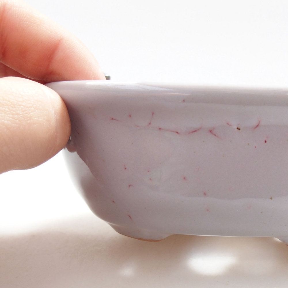 Keramik-Bonsaischale 11 x 9 x 4 cm, Farbe  rosa