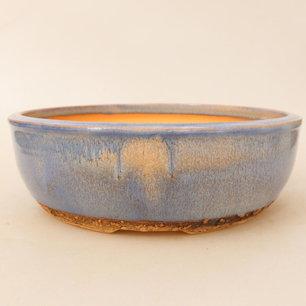 Keramik-Bonsai-Schale 24 x 24 x 7,5 cm, Farbe: blau