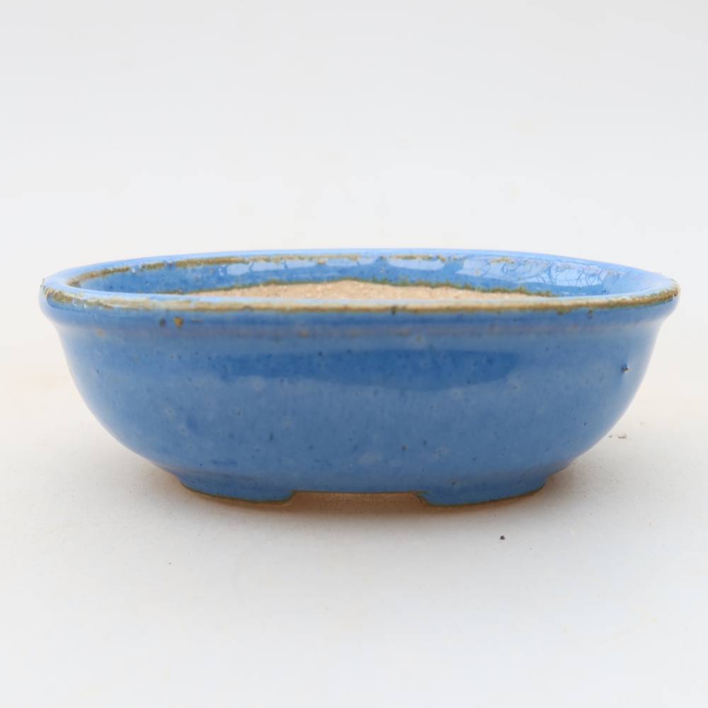 Keramik-Bonsai-Schale 8 x 6,5 x 3 cm, Farbe: Blau