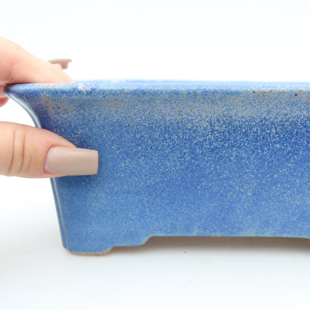 Keramik-Bonsai-Schale 18 x 13,5 x 7,5 cm, Farbe: Blau