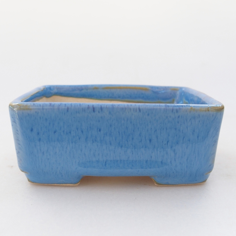 Bonsaischale aus Keramik 8,5 x 7 x 3,5 cm, Farbe blau