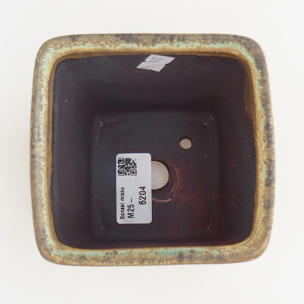 Bonsaischale aus Keramik 10 x 10 x 12 cm, braun