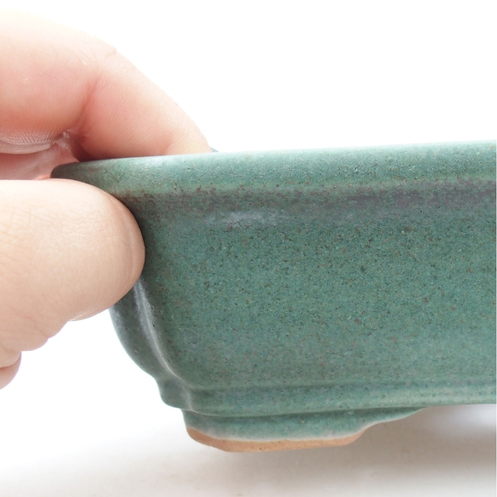 Keramik-Bonsaischale 18 x 14 x 5 cm, Farbe Grün