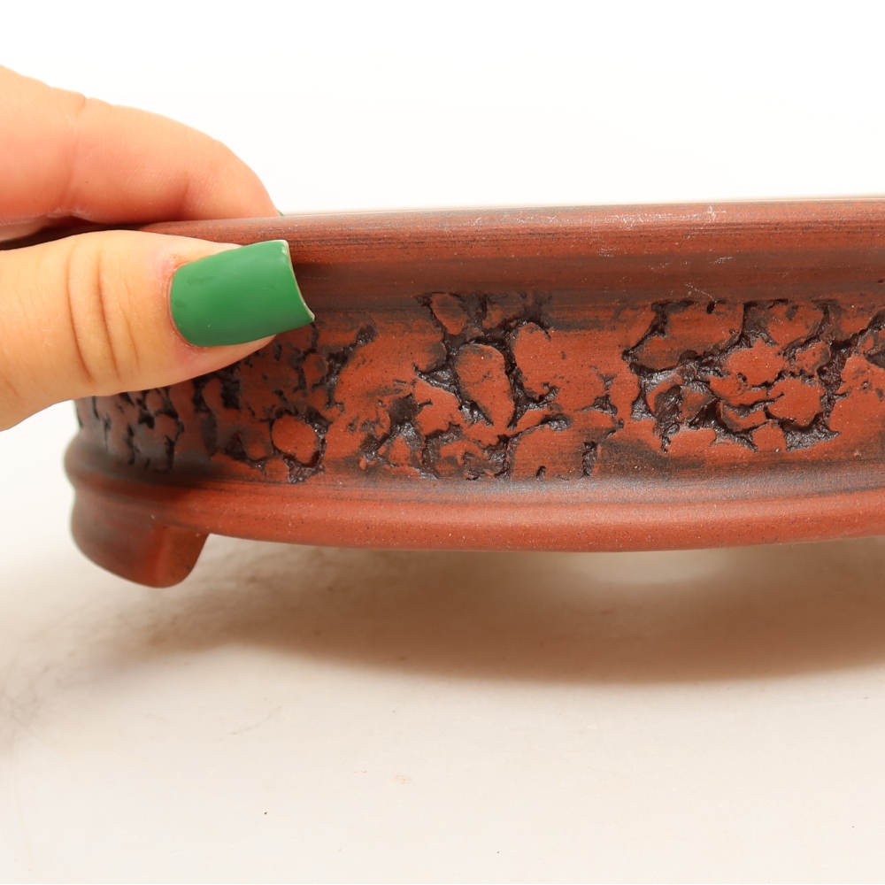 Keramikschale  22,5 x 22,5 x 5,5 cm, Farbe: Ziegelrot