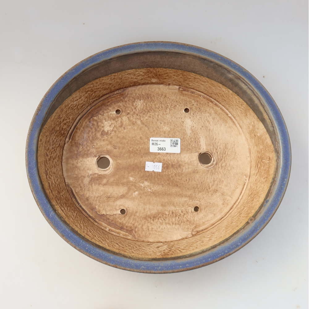 Keramik-Bonsai-Schale 31 x 28,5 x 7 cm, Farbe: Blau