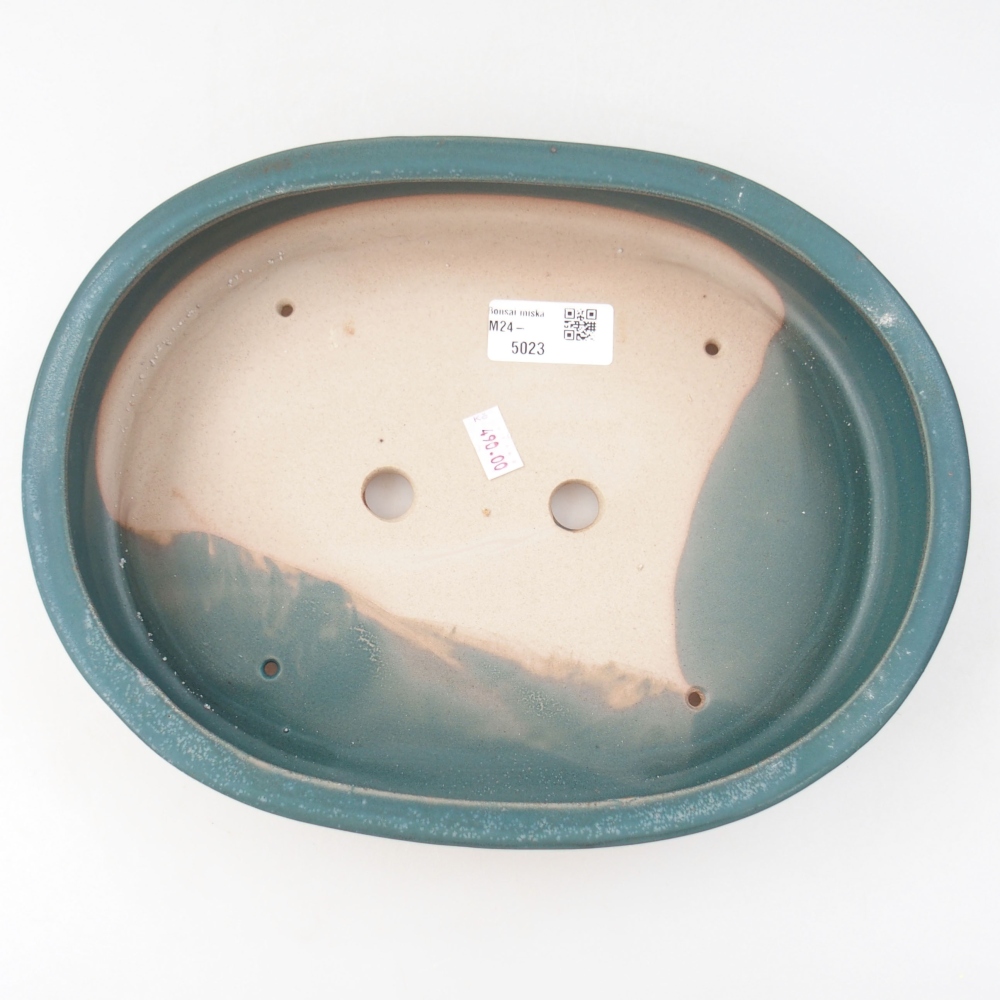 Keramik-Bonsaischale 25,5 x 22 x 8 cm, Farbe blau