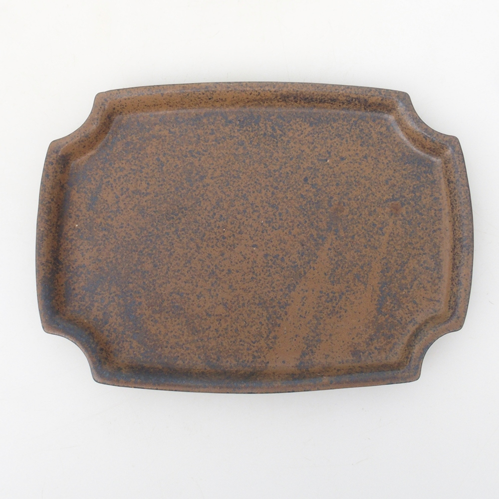 Bonsai-Schale + Unterschale H03 – 16,5 x 12 x 4,5 cm. - braun