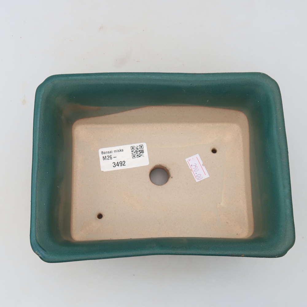 Keramik-Bonsai-Schale, 18 x 13,5 x 7,5 cm, Farbe: blau