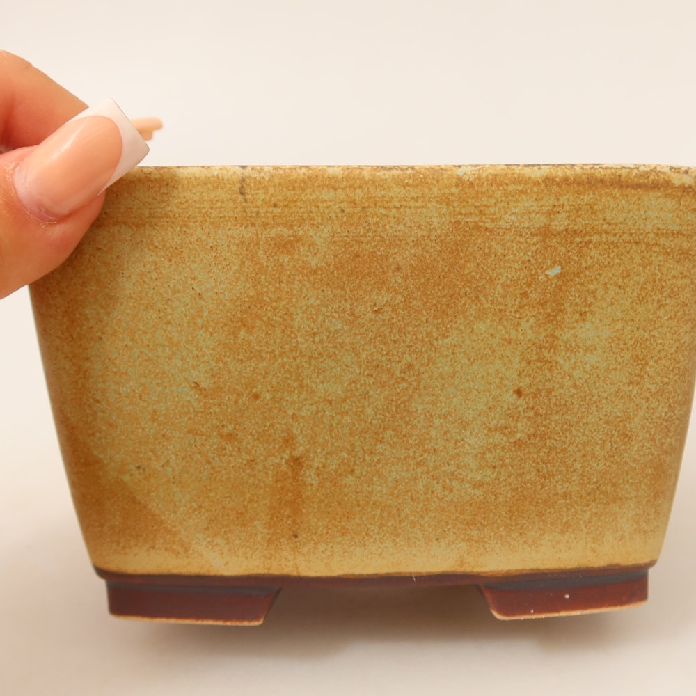 Bonsaischale aus Keramik 13 x 13 x 8 cm, grün