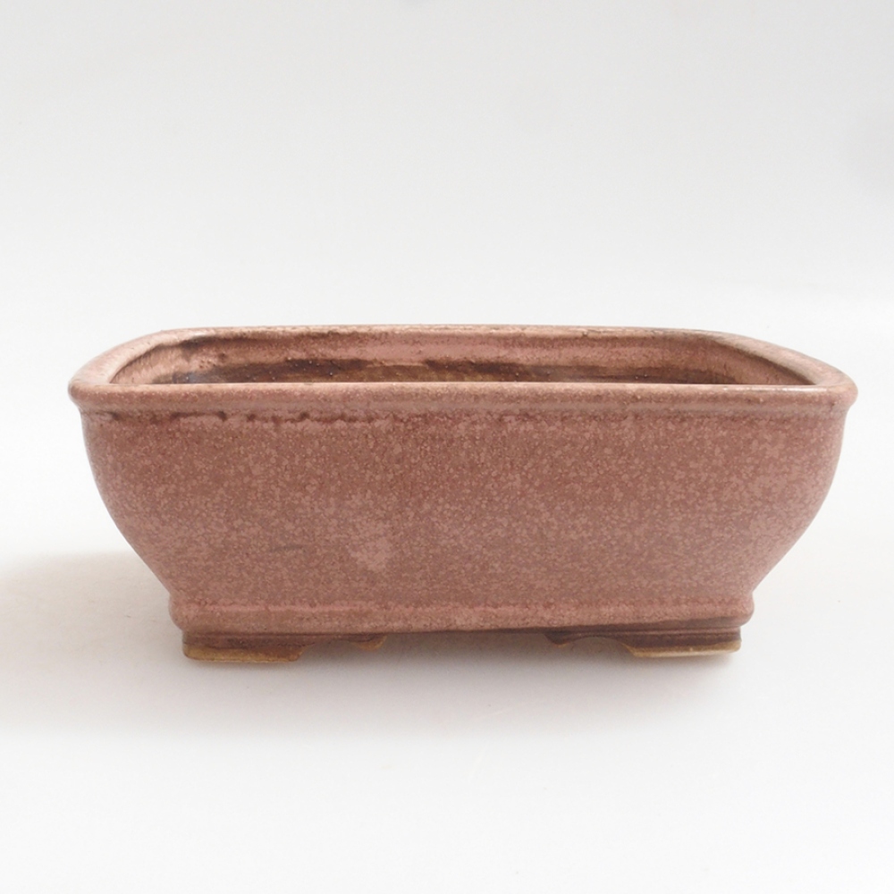 Bonsaischale aus Keramik 14 x 12 x 5 cm, Farbe rosa