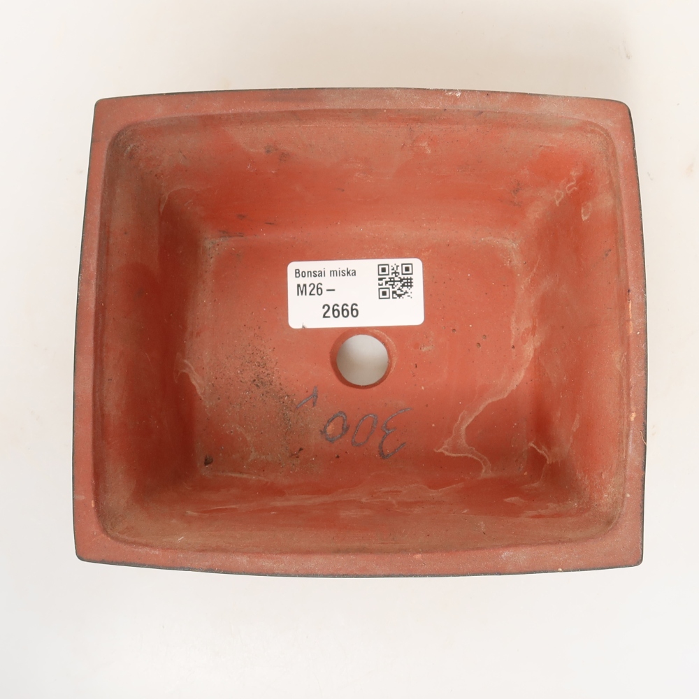 Keramikschale  14 x 12,5 x 7 cm, Farbe: Ziegelrot
