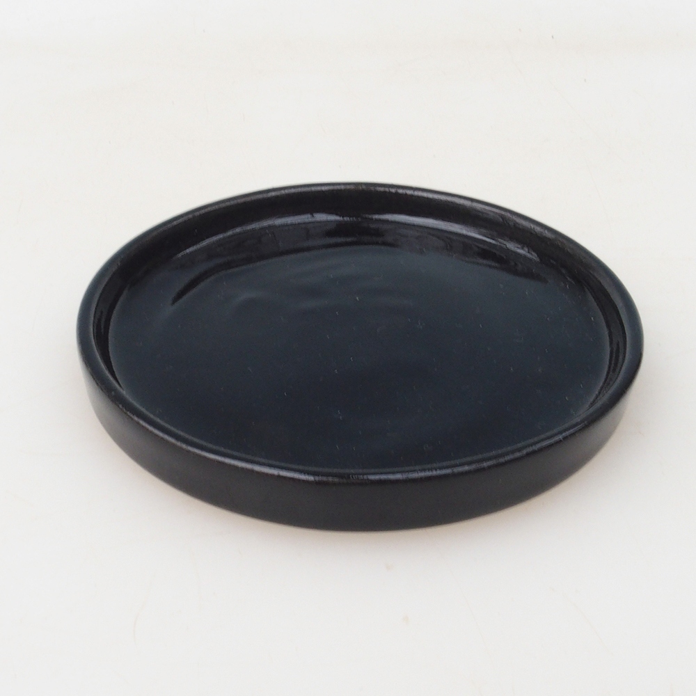 Bonsai-Schale rund D6-S - 10 x 10 x 1 cm – schwarz