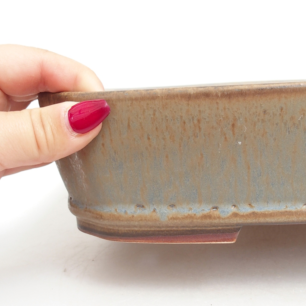 Bonsaischale aus Keramik  24,5 x 21 x 6  cm, Farbe blau