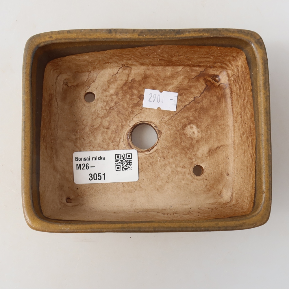 Keramik-Bonsai-Schale 13,5 x 11 x 5 cm, Farbe: braun
