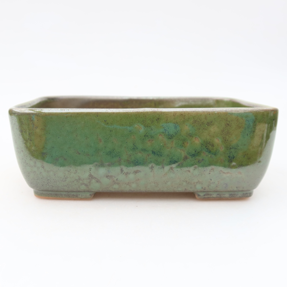 Keramik-Bonsai-Schale, 16 x 10,5 x 5,5 cm, Farbe: grün