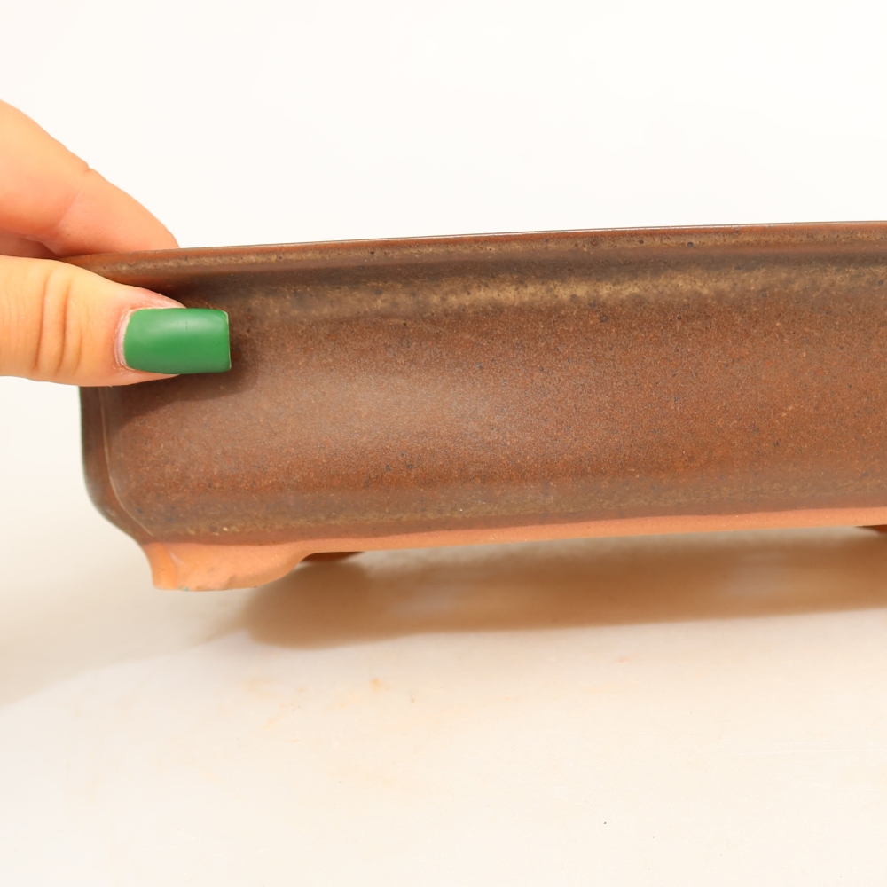 Keramikschale  24 x 17 x 6 cm, Farbe: braun