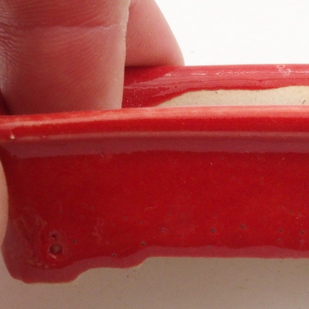 Mini-Bonsaischale 7 x 4,5 x 2 cm, Farbe rot