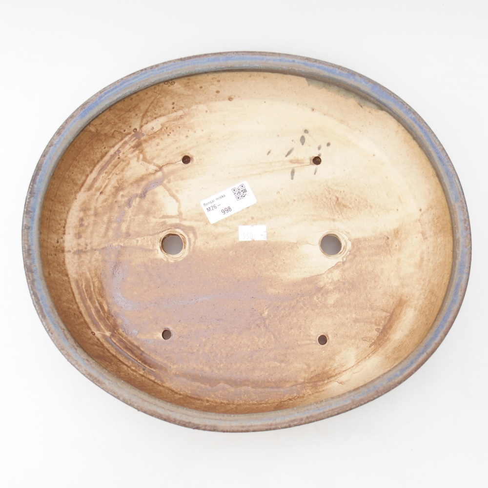 Bonsaischale aus Keramik 31,5 x 27,5 x 6 cm, Farbe blau