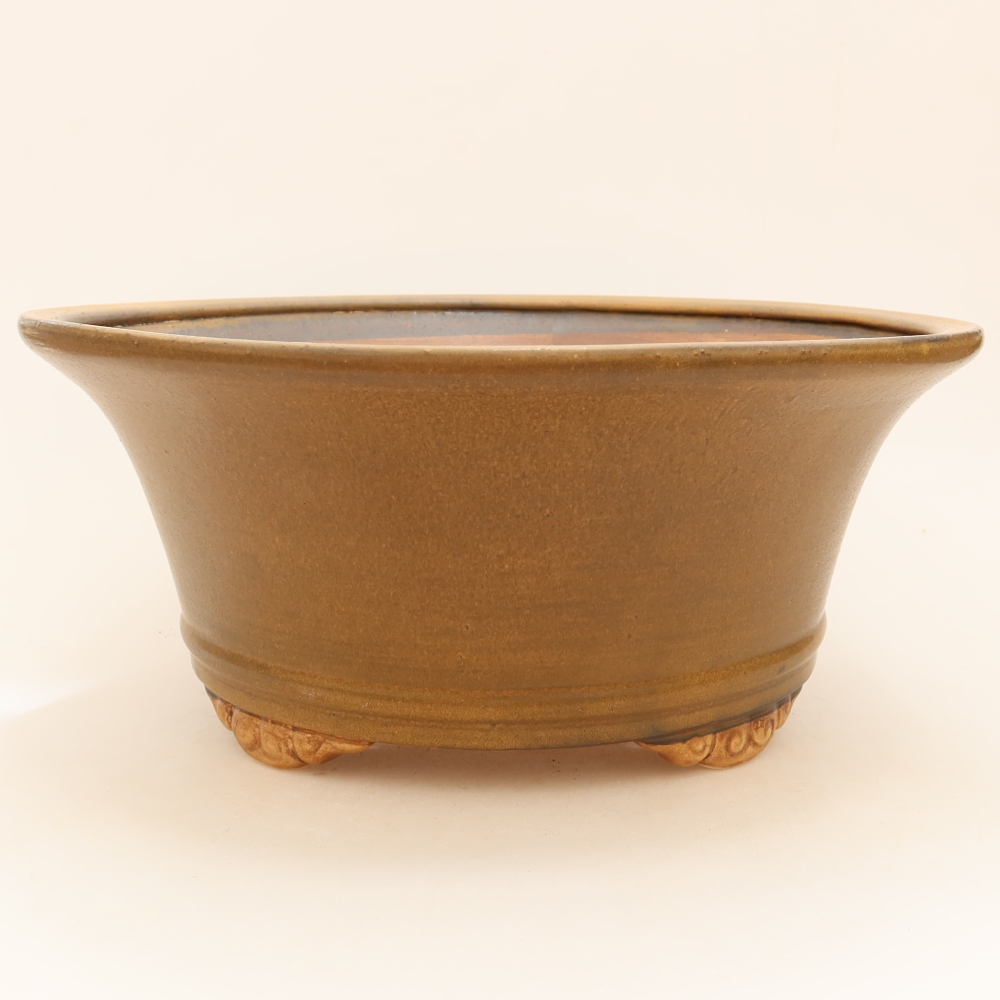 Bonsaischale aus Keramik 29 x 29 x 12 cm, braun