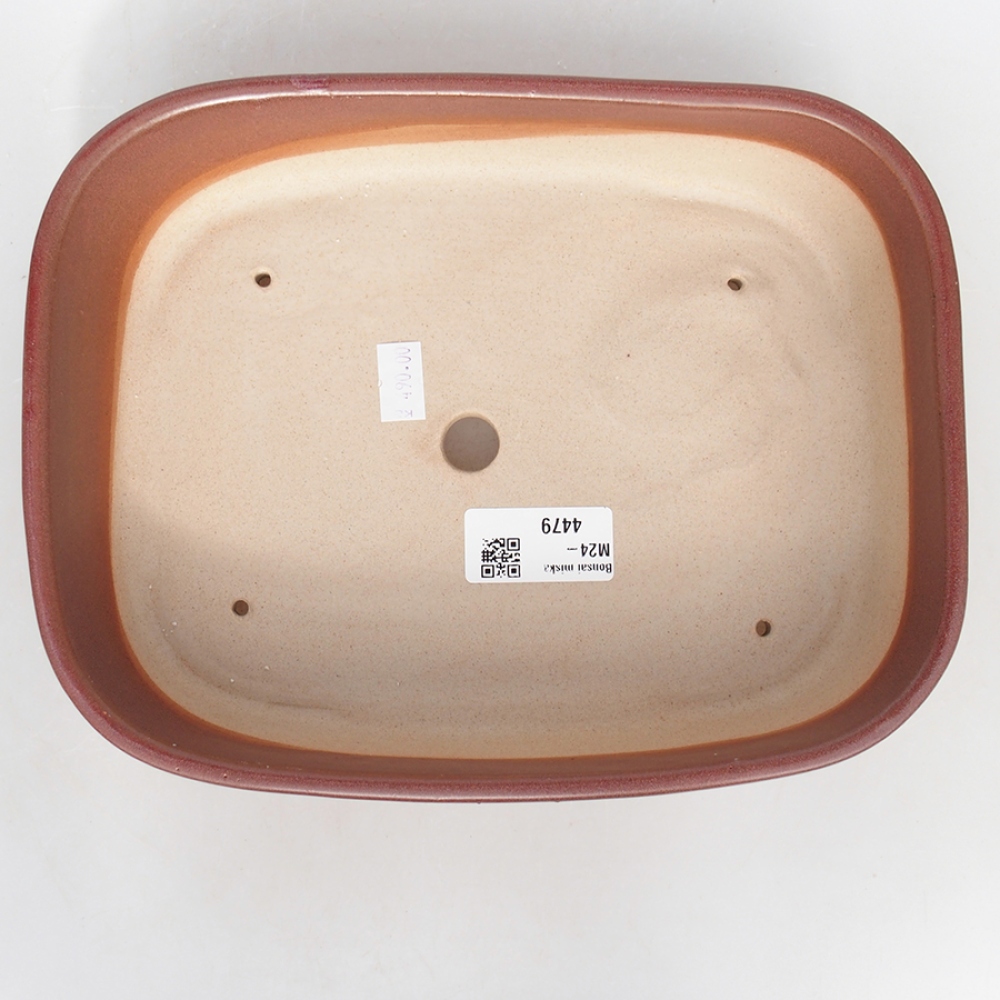 Keramik-Bonsaischale 23 x 18 x 5,5 cm, Burgund Farbe