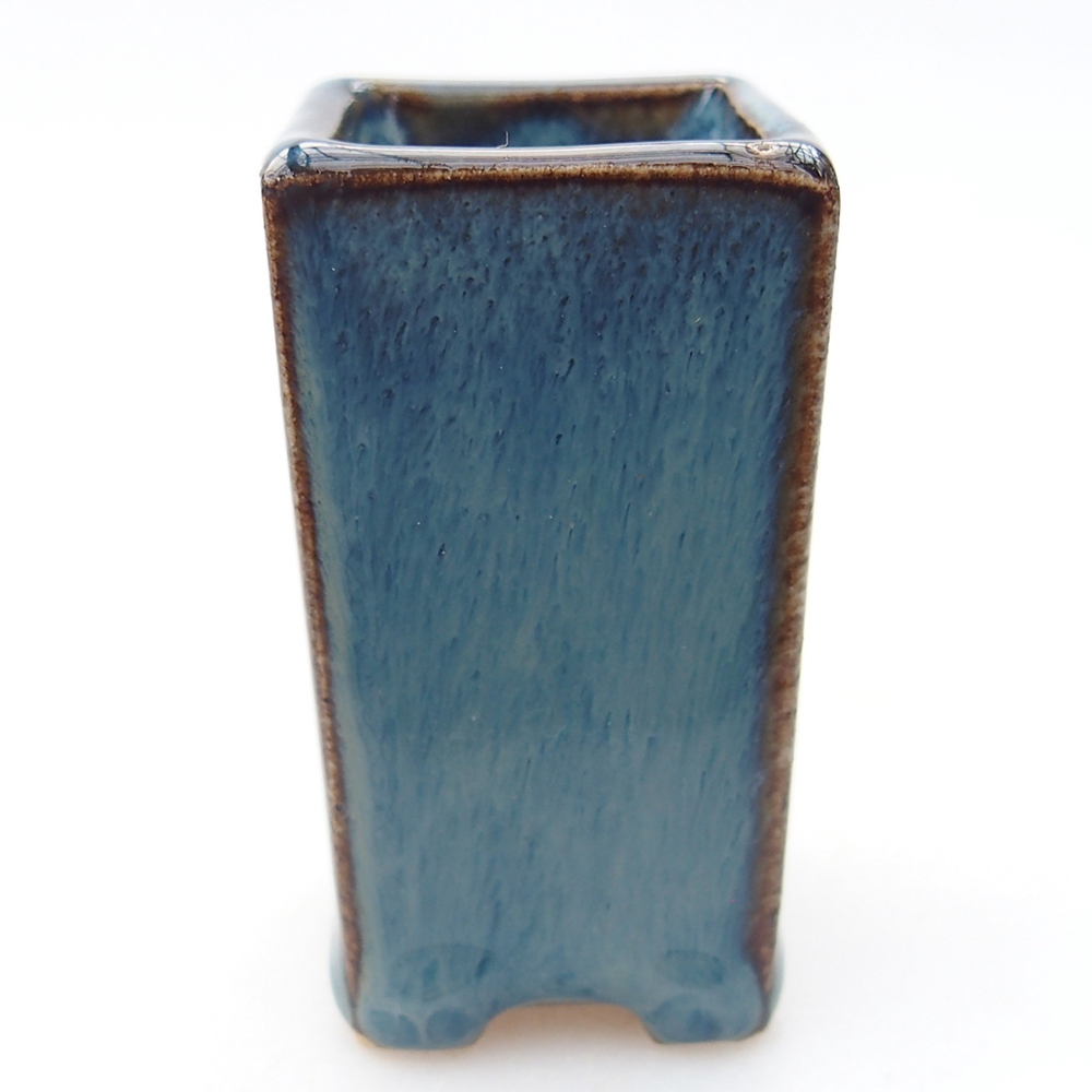 Mini-Bonsaischale 3 x 3 x 5,5 cm, Farbe blau