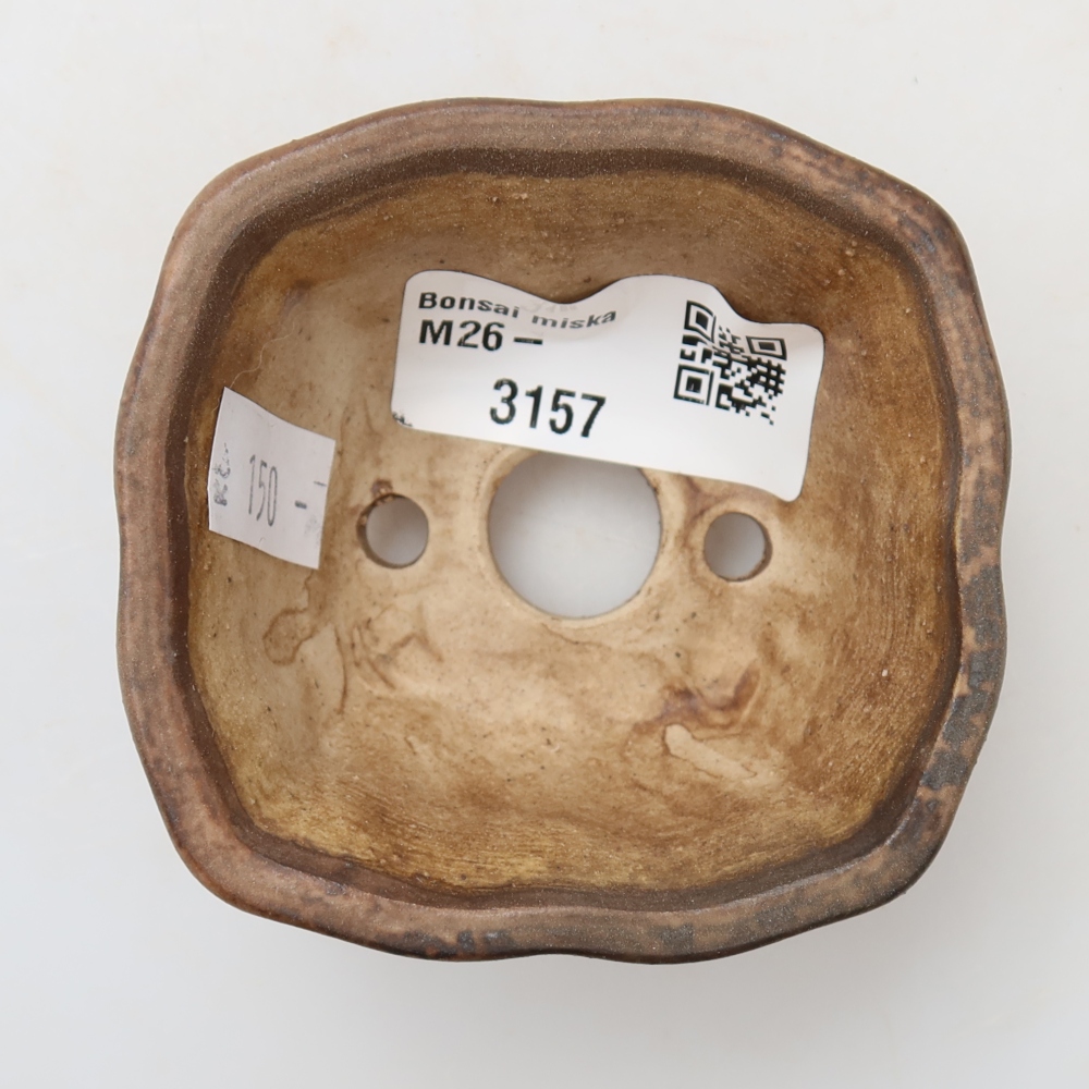 Keramik-Bonsai-Schale, 7 x 7 x 3,5 cm, Farbe: Rosa