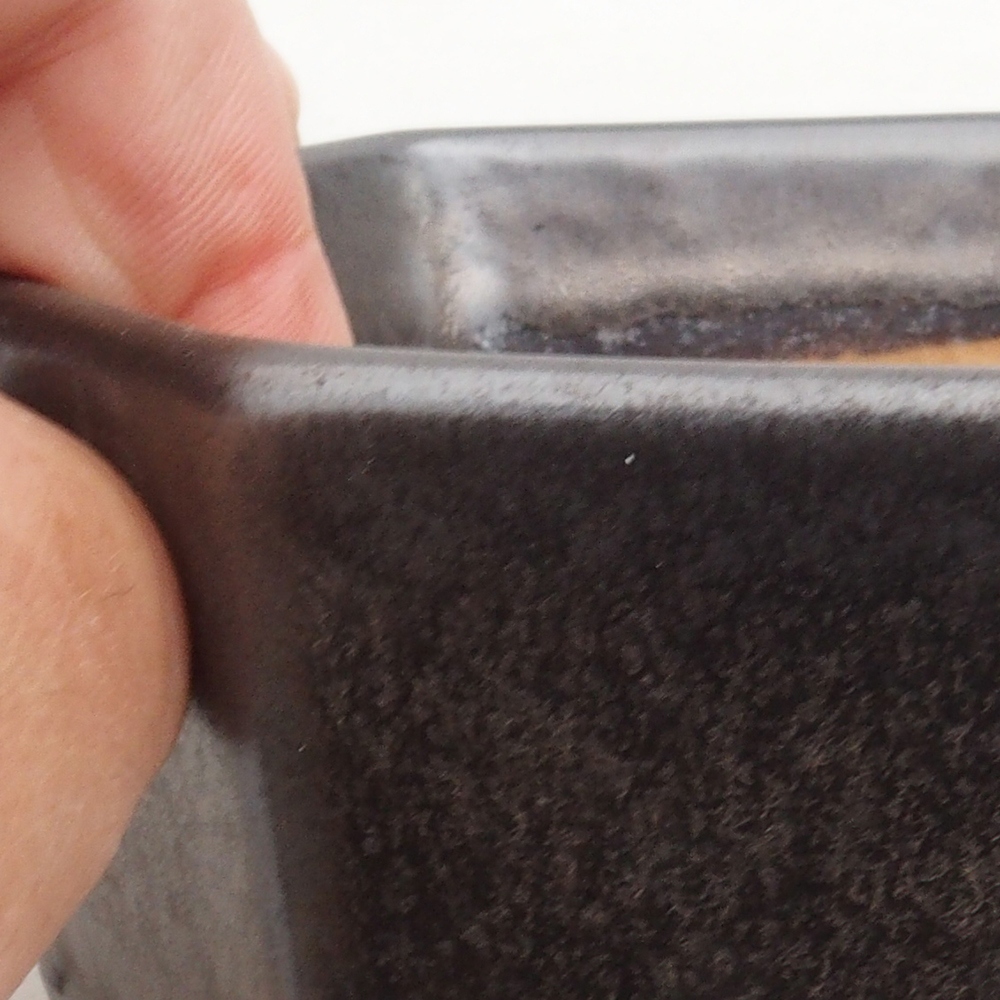 Keramik-Bonsaischale 9,5 x 9 x 4,5 cm, Farbe metallische