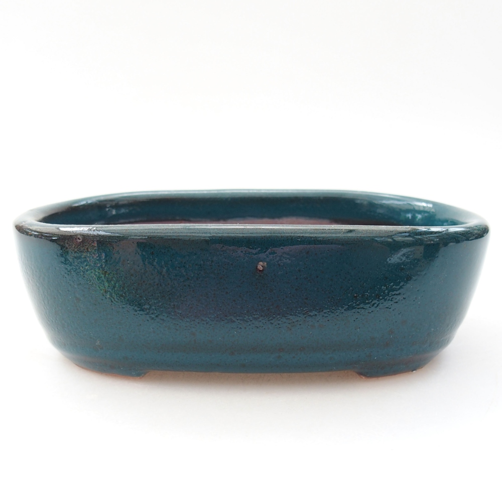 Keramik-Bonsaischale  13 x 9 x 4 cm, Farbe Grün