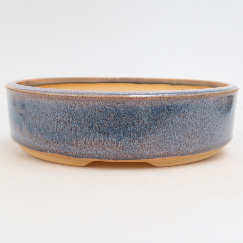 Keramik-Bonsai-Schale 22,5 x 22,5 x 5,5 cm, Farbe: Blau