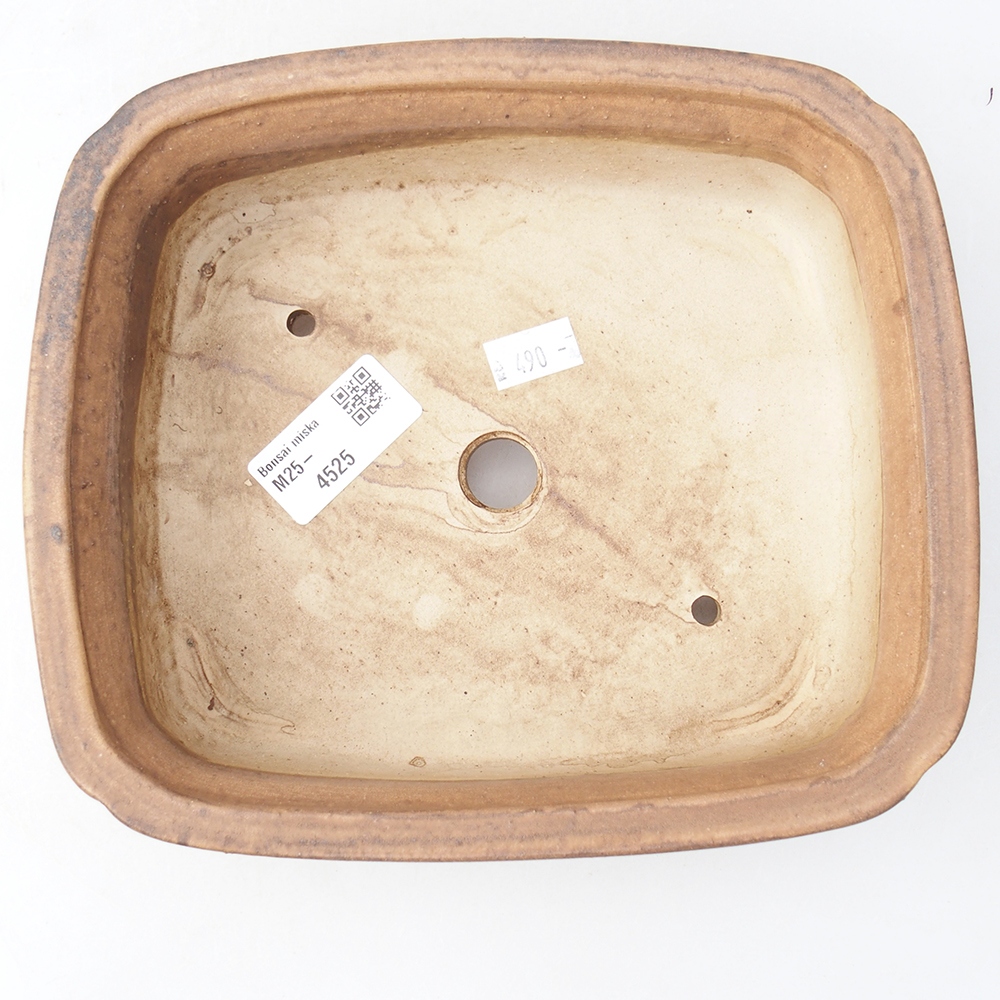 Keramik-Bonsaischale 19,5 x 17 x 5,5  cm, Farbe rosa