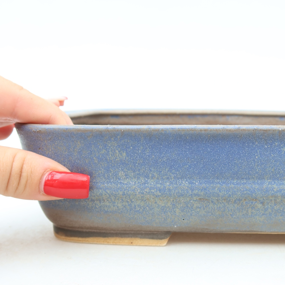 Keramik-Bonsai-Schale 23 x 19 x 6 cm, Farbe: Blau