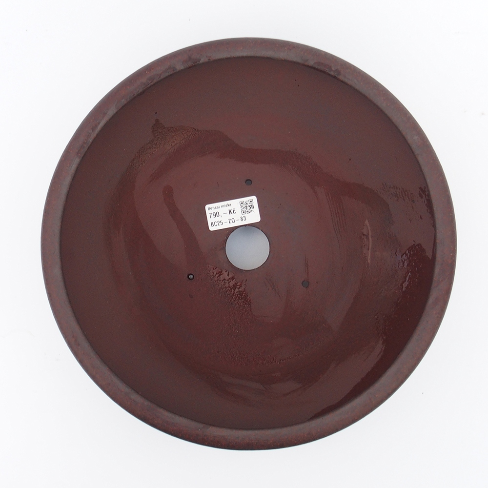 Schale 29 x 29 x 9,5 cm braun-rot
