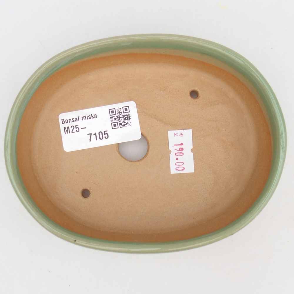 Bonsaischale aus Keramik 12,5 x 10 x 3,5 cm, grün
