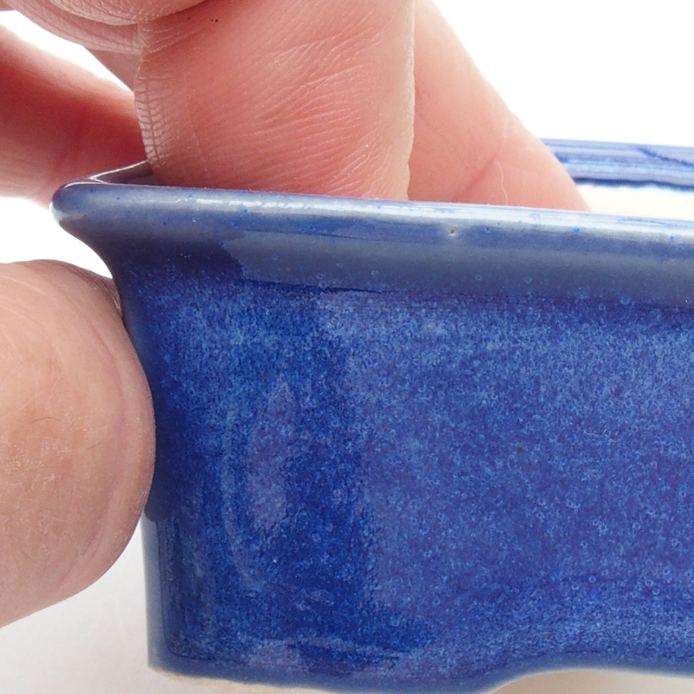 Mini-Bonsaischale 8 x 7 x 3,5 cm, Farbe blau