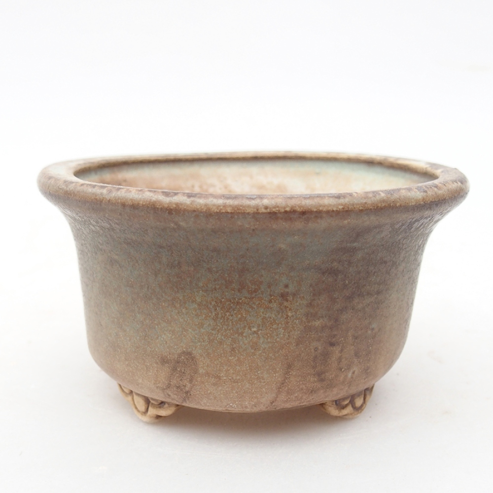 Bonsaischale aus Keramik 9 x 9 x 3,5 cm, Farbe Grün