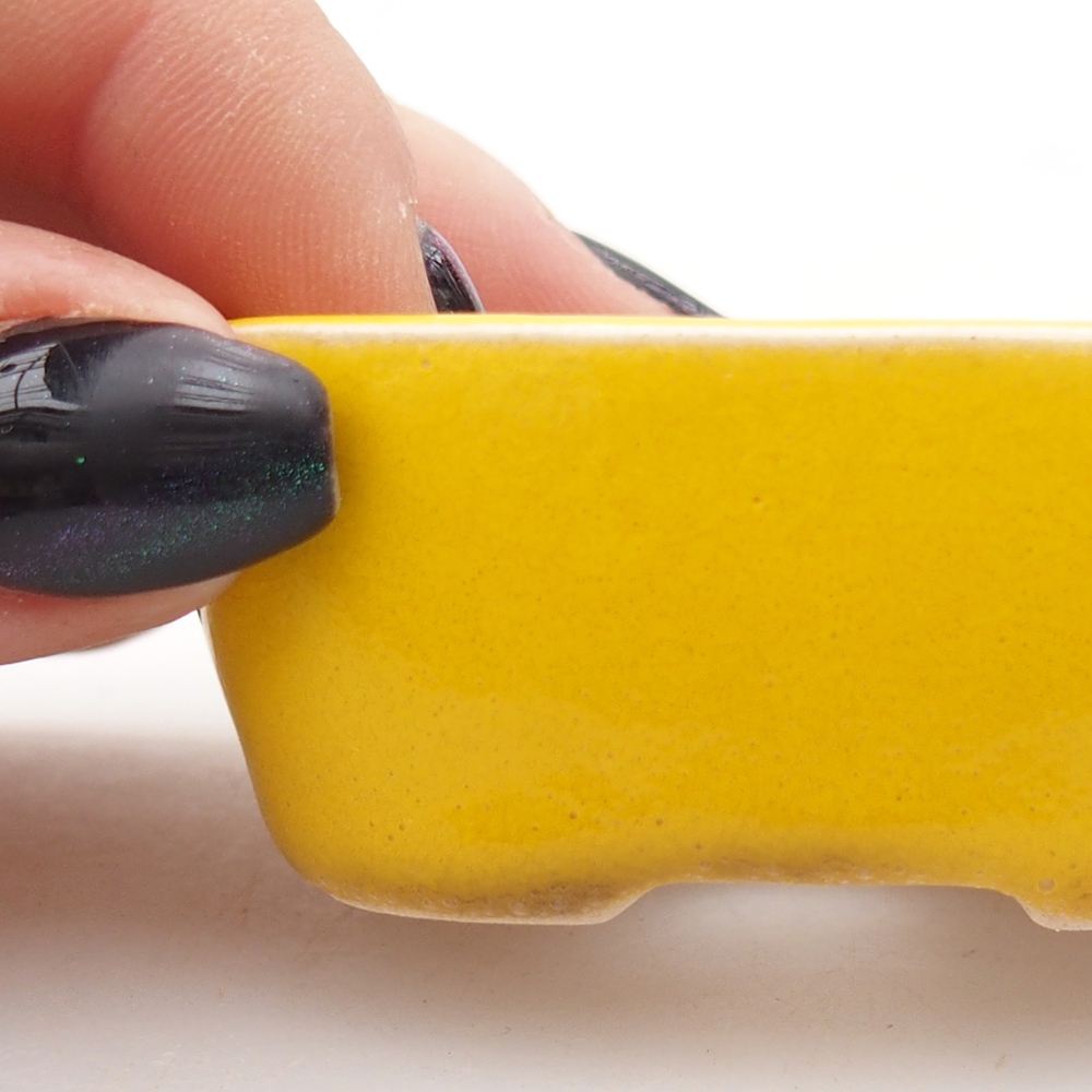 Mini-Bonsaischale 6 x 5 x 2,5 cm, gelb