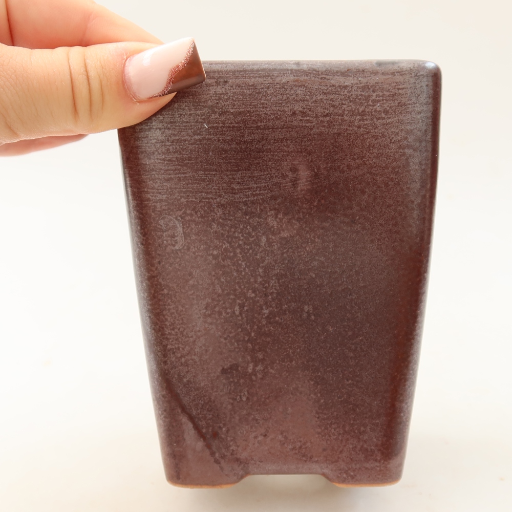 Bonsaischale aus Keramik 8,5 x 8,5 x 11 cm, braun