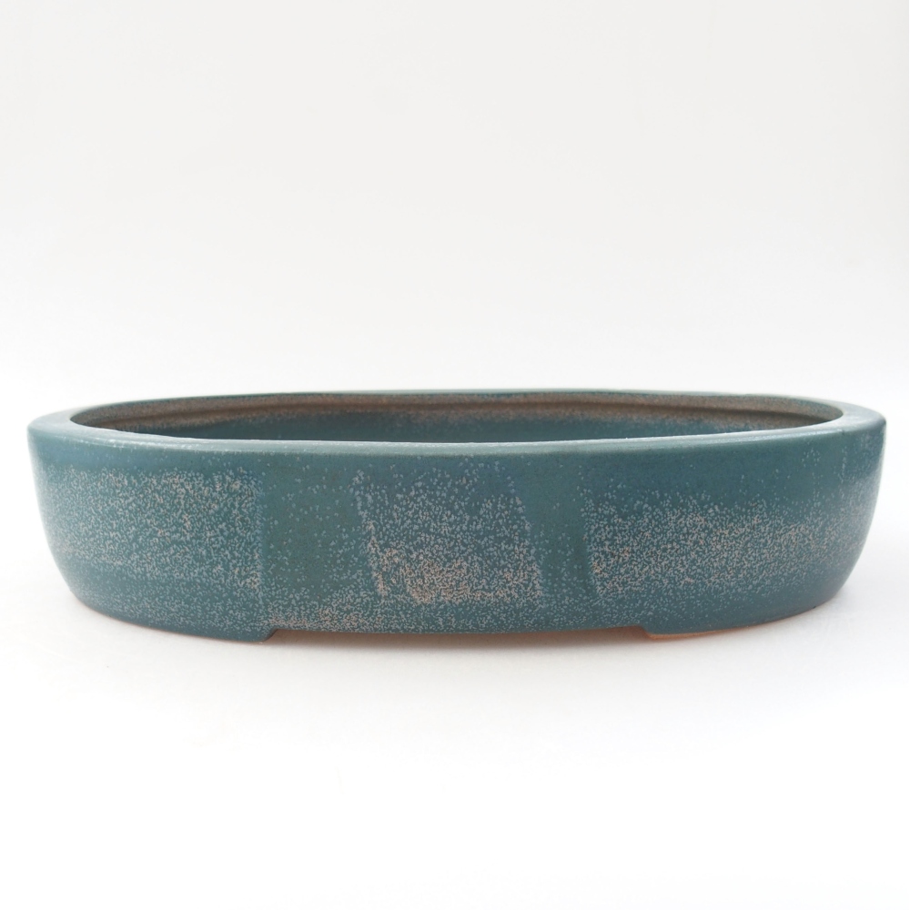 Keramik-Bonsaischale 25,5 x 22 x 8 cm, Farbe blau