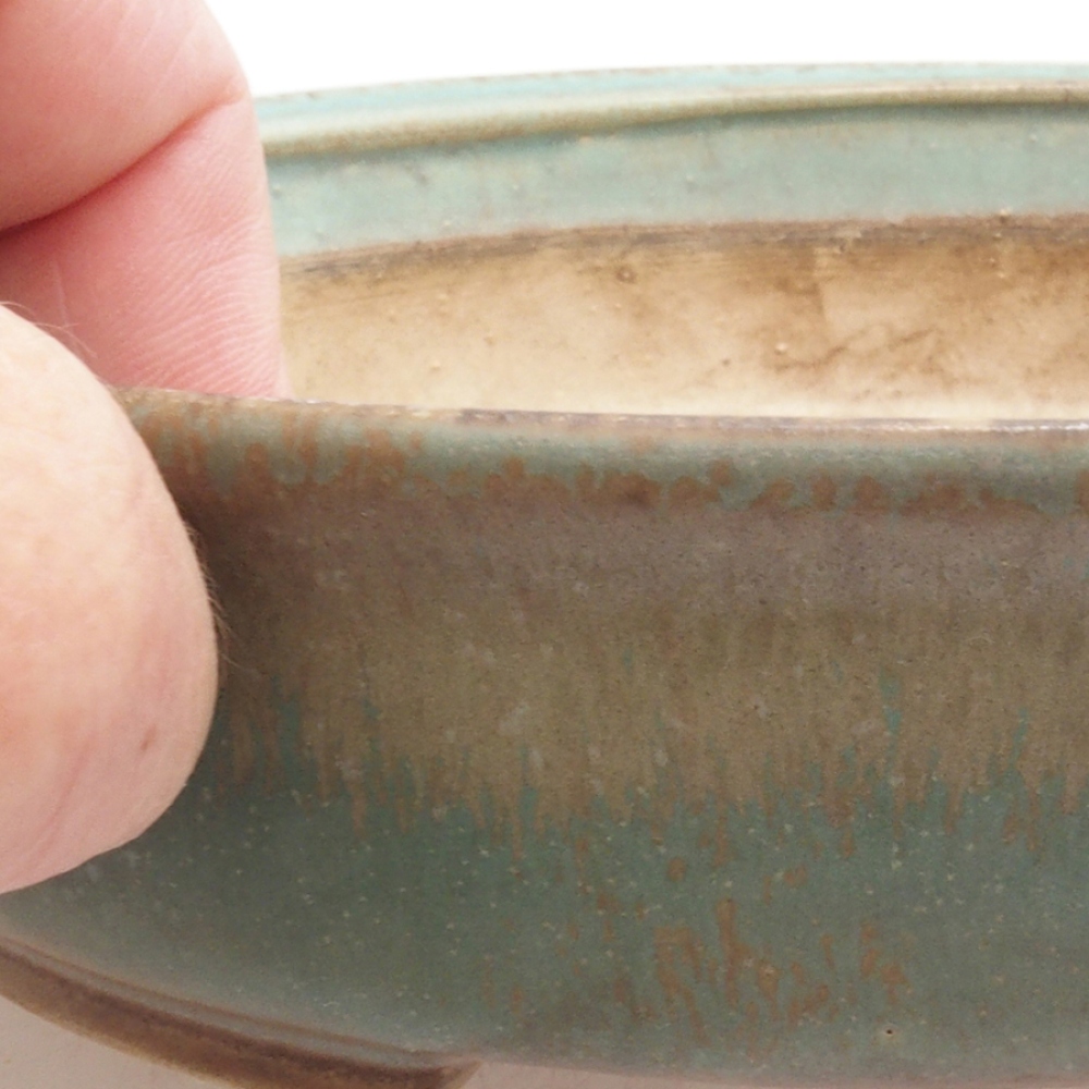 Bonsaischale aus Keramik 17 x 15 x 4 cm, Farbe Grün