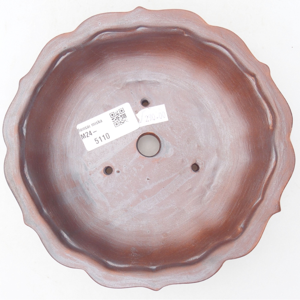 Keramik-Bonsaischale 18,5 x 18,5 x 5 cm, Farbe metallische