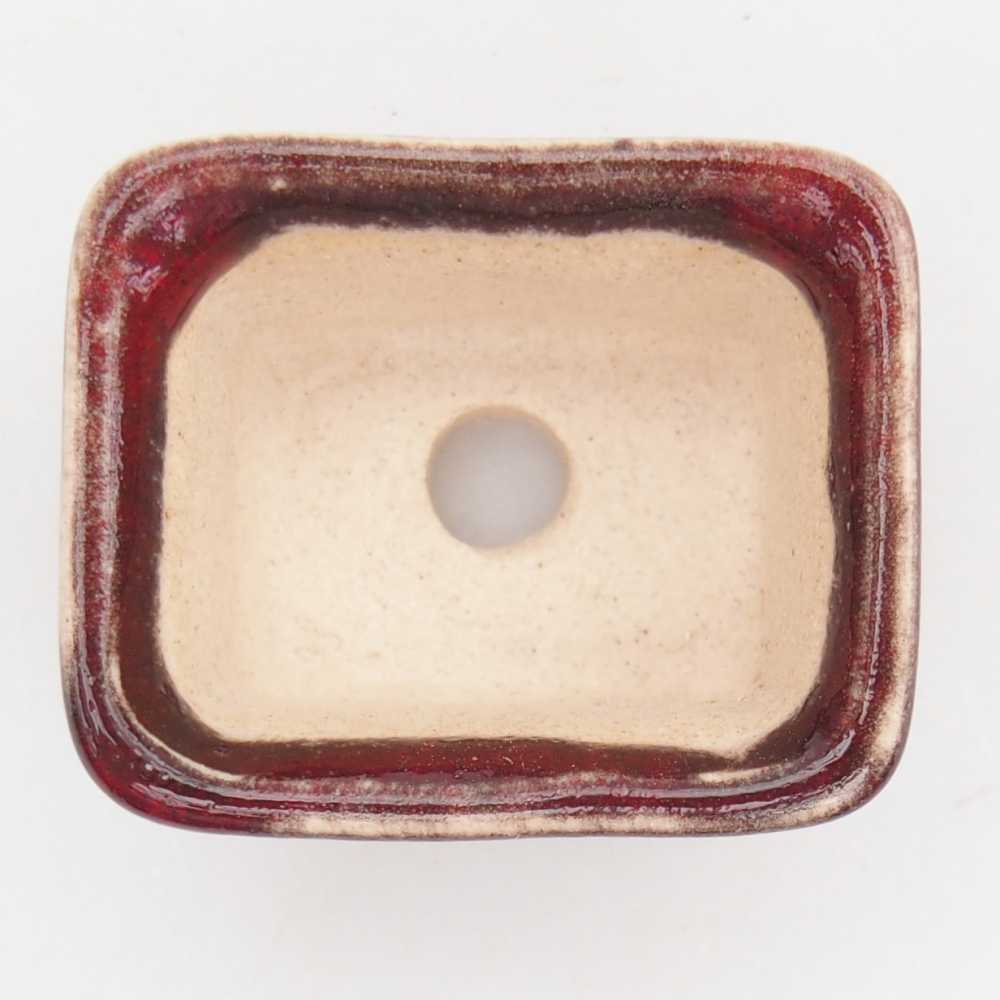 Mini-Bonsaischale 3 x 2,5 x 2 cm, Farbe rot