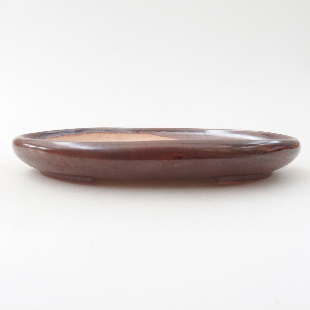 Bonsaischale aus Keramik 17 x 12,5 x 2 cm, braun