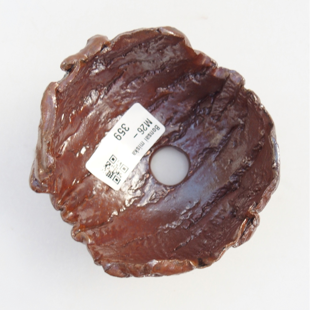 Keramische Muschel 10 x 10 x 7 cm , Farbe braun