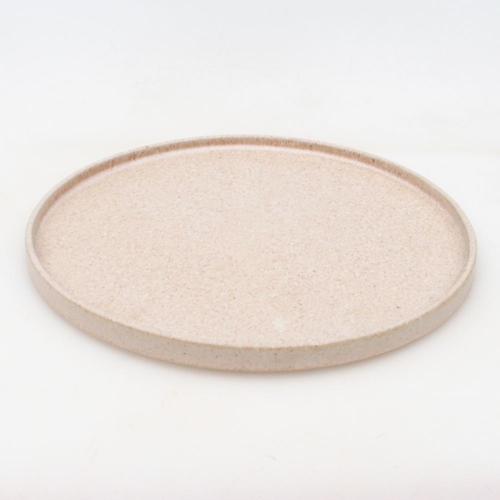 Bonsai-Schale rund D7-M – 24,5 × 24,5 × 1 cm – beige