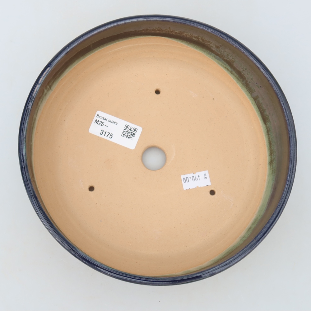 Bonsaischale aus Keramik 20 x 20 x 6 cm, Farbe blau