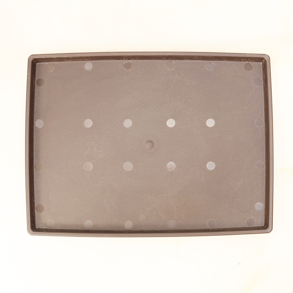 Bonsai-Untersetzer aus Kunststoff PP-5 – 28 x 21 x 1,5 cm, Farbe: braun