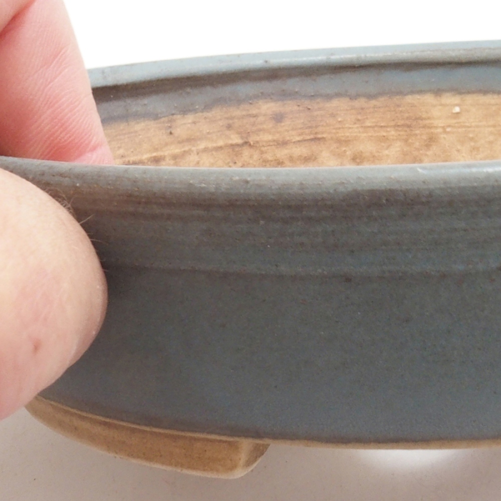 Bonsaischale aus Keramik 15 x 13,5 x 3,5 cm, Farbe blau