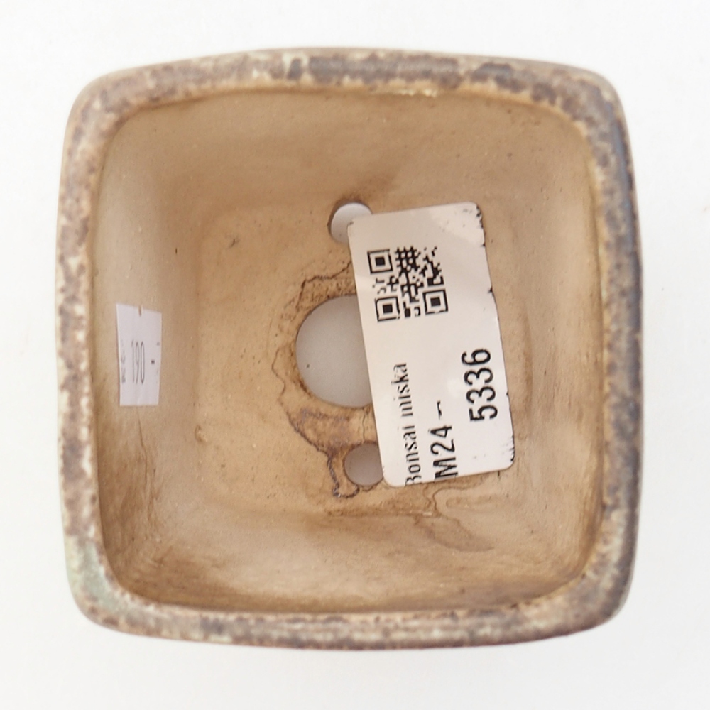 Bonsaischale aus Keramik 6,5 x 6,5 x 7 cm,  Farbe Grün