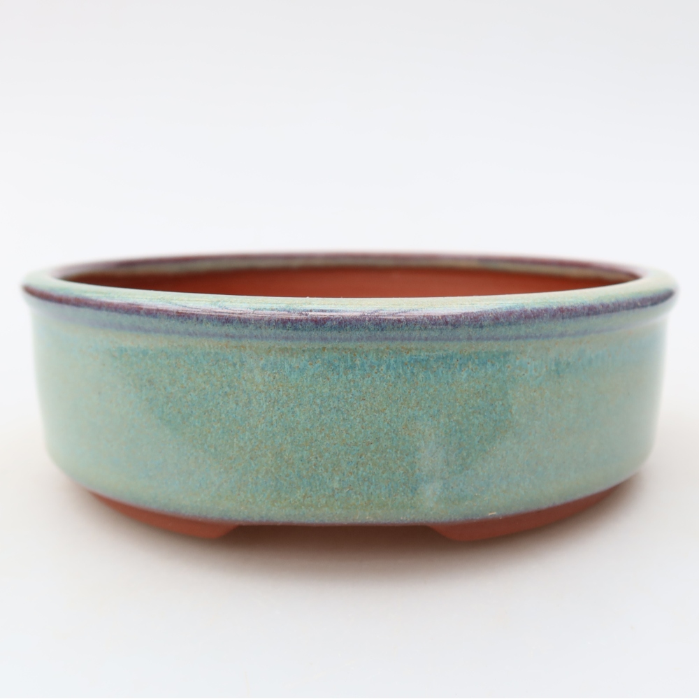 Keramik-Bonsai-Schale, 14 x 14 x 4,5 cm, Farbe: Grün