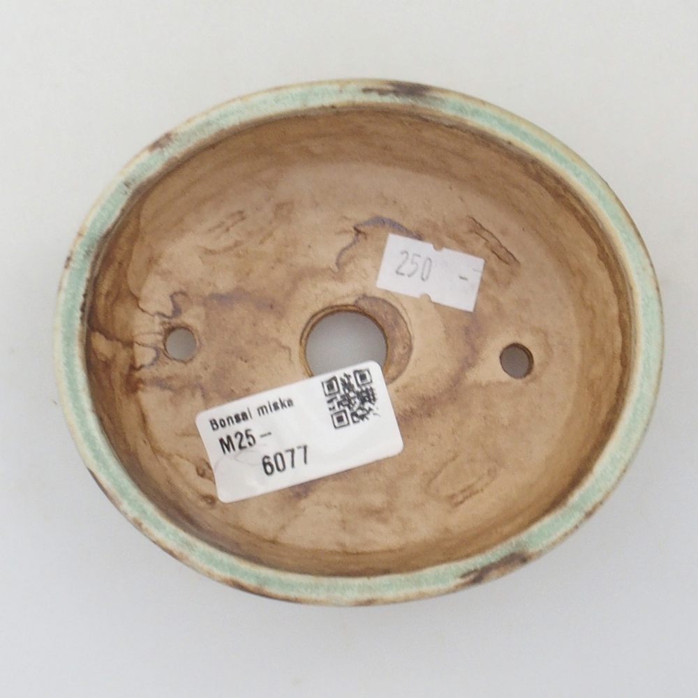 Bonsaischale aus Keramik 10,5 x 9 x 4 cm, Farbe Grün